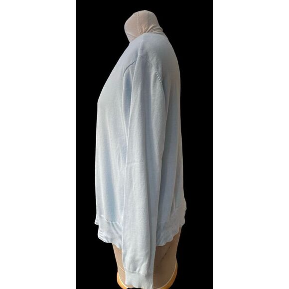 Orvis Baby Blue Cardigan 109% Cotton Sz. XL - Picture 4 of 9
